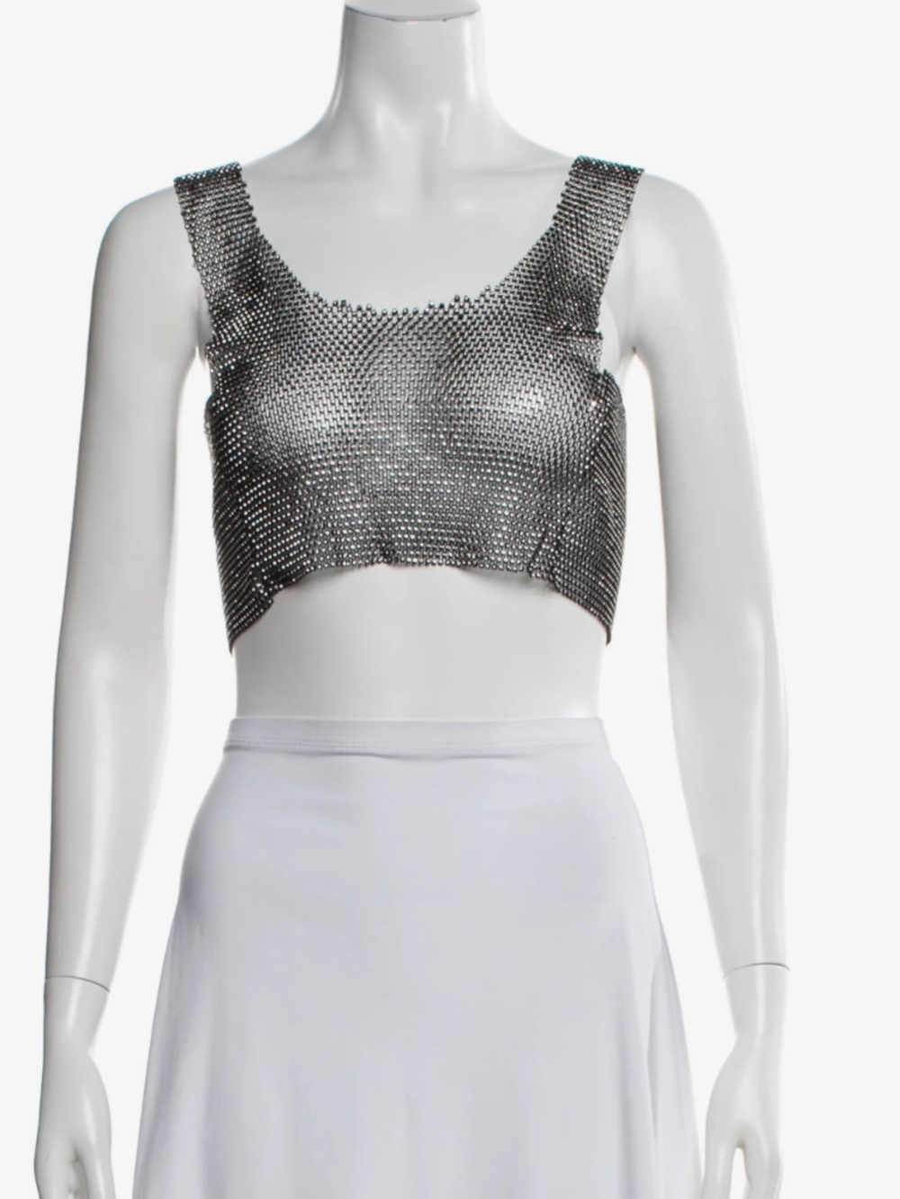 NWT Santa Brands Sparkling Silver Crop Top | Size: XS/S